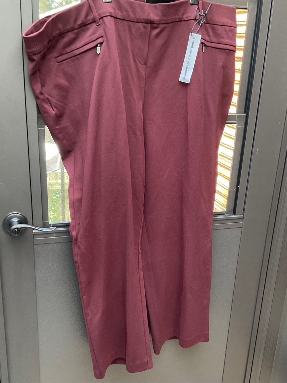 Penningtons Straight-Leg Dress Pants in Burgundy NWT